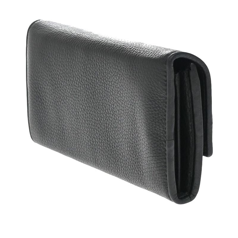 Gucci Long Wallet Fold Wallet Leather Black 65kb005