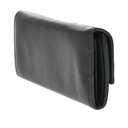 Gucci Long Wallet Fold Wallet Leather Black 65kb005