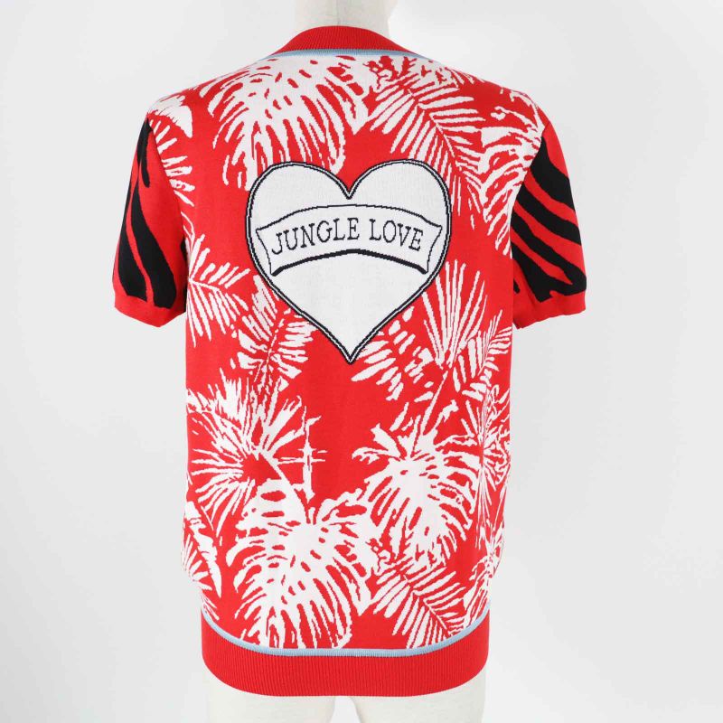 Hermes 3e2868d3 Jungle LOVE Jungle Love Silk Short/short Sleeve Knit Red And