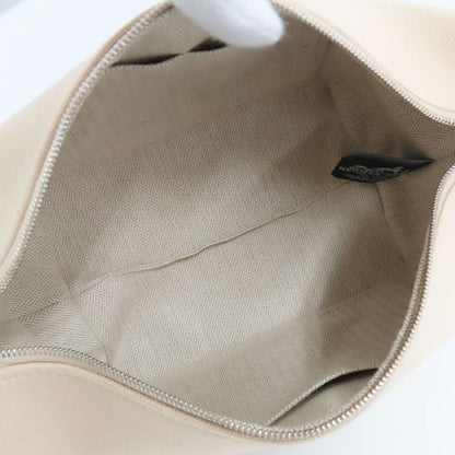 Hermes Brid A Black PM Natural Svhardware Cotton Canvas Pouch Handbag