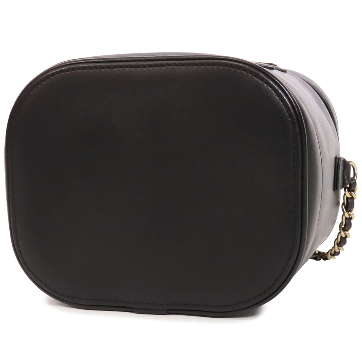 Chanel Vanity Black Gold Lambskin 2-Way Chain CC Logo Shoulder Bag — view 3