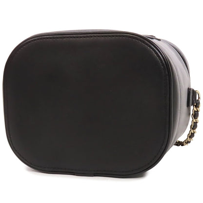 Chanel Vanity Black Gold Lambskin 2-Way Chain CC Logo Shoulder Bag — view 3