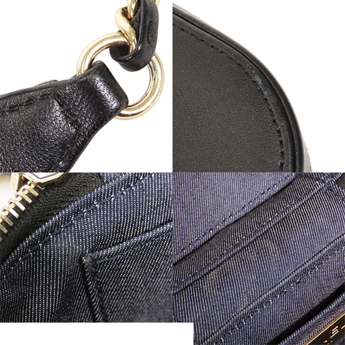 Chanel Vanity Black Gold Lambskin 2-Way Chain CC Logo Shoulder Bag — view 7