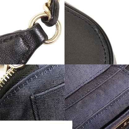 Chanel Vanity Black Gold Lambskin 2-Way Chain CC Logo Shoulder Bag — view 7