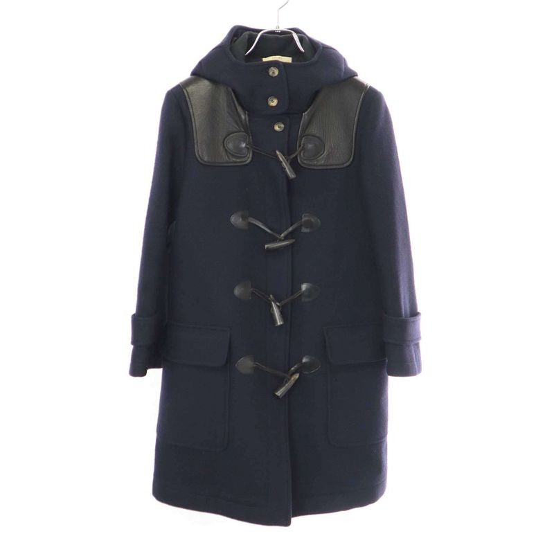 Celine by Phoebe Philo 12 AW Leather Shoulder Melton Duffle Coat 6999