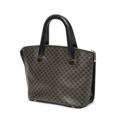 Celine Zip Top Handle Black Brown Macadam Canvas — view 2