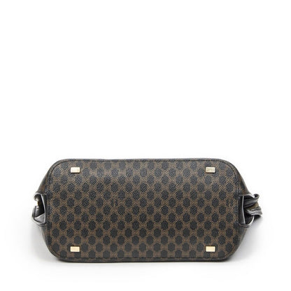 Celine Zip Top Handle Black Brown Macadam Canvas — view 6