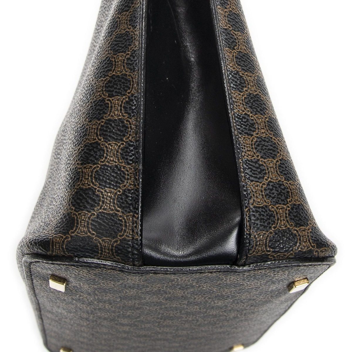 Celine Zip Top Handle Black Brown Macadam Canvas — view 7