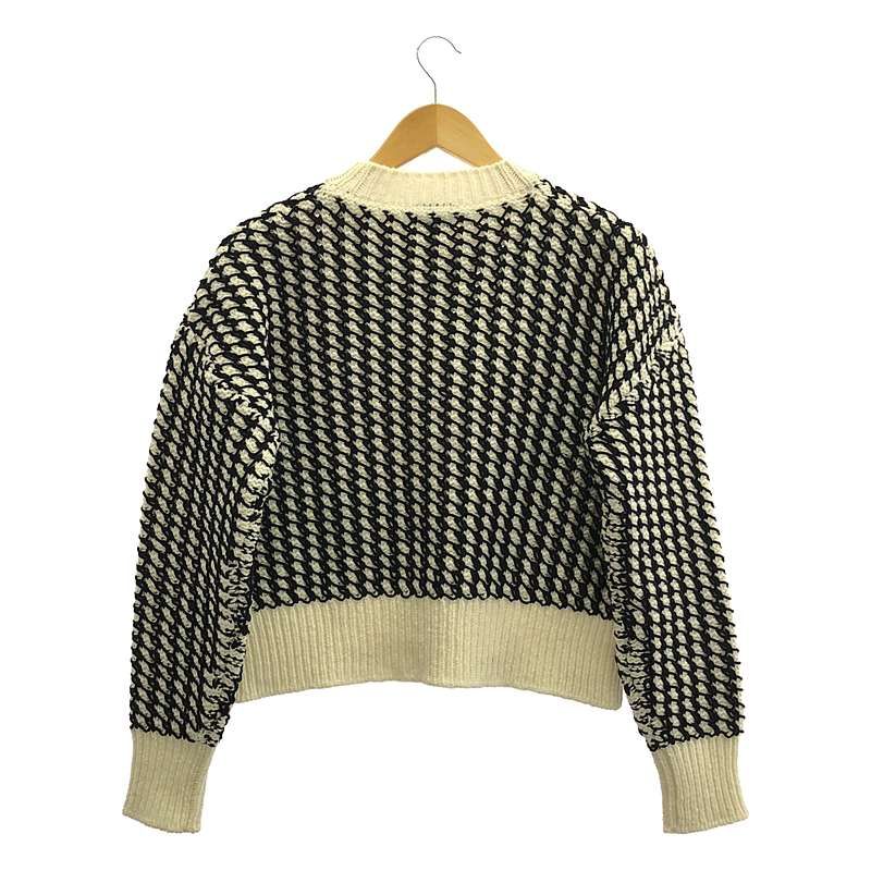 Bottega Veneta - Textured Knit Sweater Knitwear - S - Black White - Women's