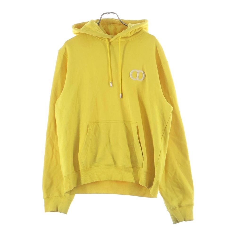 Dior CD Icon Hoodie CD Iron Embroidery Pullover Sweatshirt Yellow Sweater