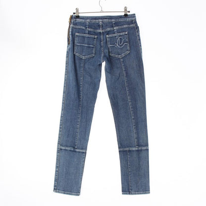 Louis Vuitton Side Zip Design Stretch Denim Pants Bottoms Blue 38