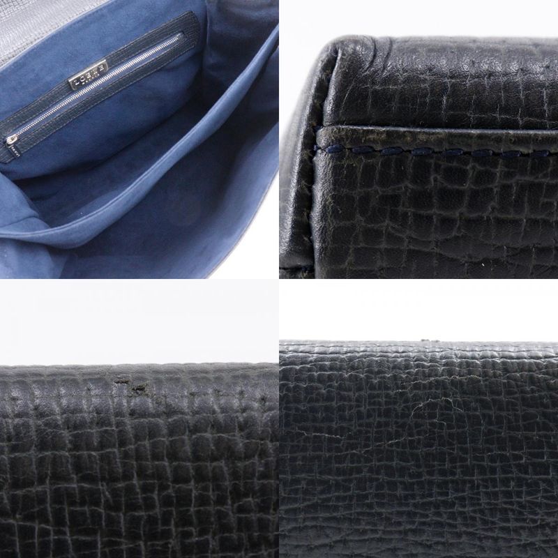 Loewe One Shoulder Leather Gray Women's Shoulder Bag