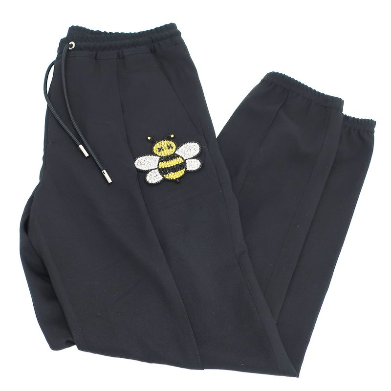 Dior BEE Embroidery Pants Bi-trousers 923c127a4422 Black Bee Zip