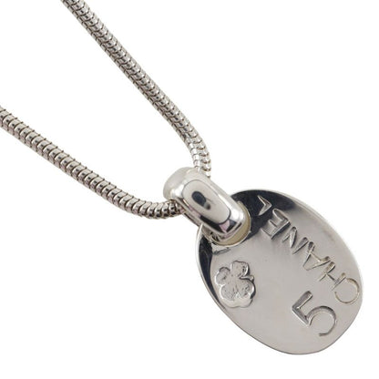 Chanel Icon NO.5 Clover Snake Chain Silver 925 Ladies 12.1g Necklace