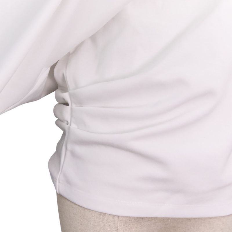 Loewe Cropped Draped T-Shirt Asymmetrical Deformed Cut and Sewn L White Women's