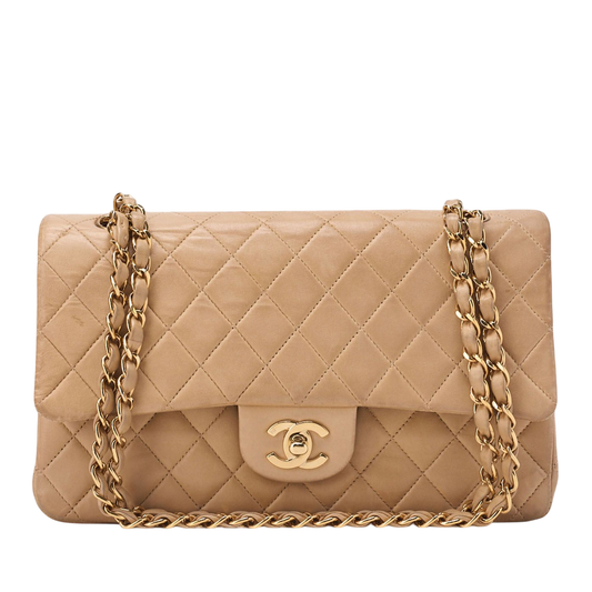 Chanel Shoulder Bag Matelasse Double Flap 25cm (984in) Chain Shoulder Lambskin
