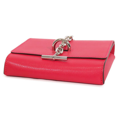 Hermes Chaine D'ancre Compact Rose Silver Chevre Bifold Wallet Shoulder Bag — view 3