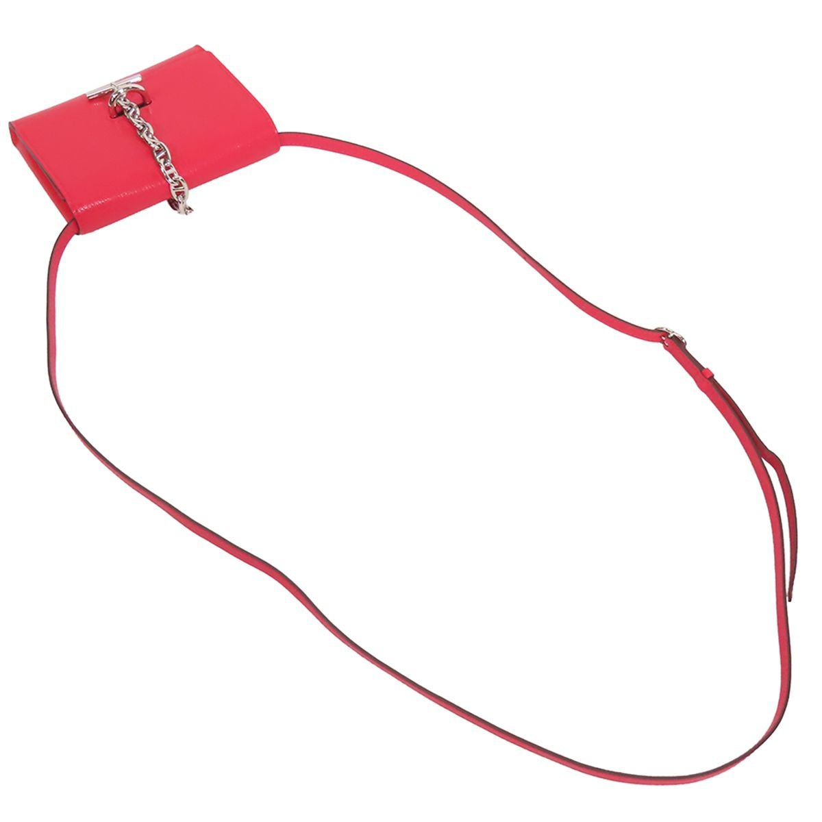 Hermes Chaine D'ancre Compact Rose Silver Chevre Bifold Wallet Shoulder Bag — view 4