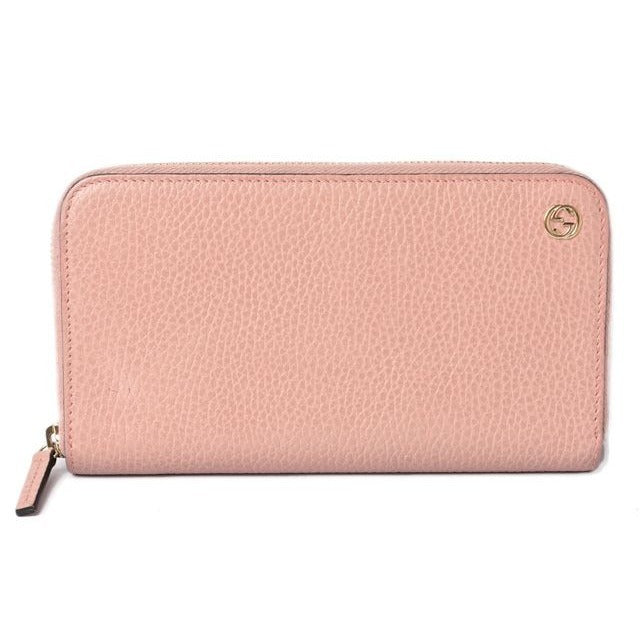 Gucci Long Wallet Petite Marmont Leather Light Pink