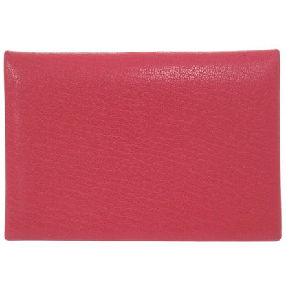 Hermes Calvi Duo Chevre Misor Rose Silver Coin