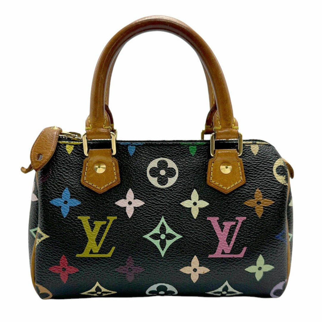 Louis Vuitton Multicolor Mini Speedy Monogram Nano Sac Bag HL Black