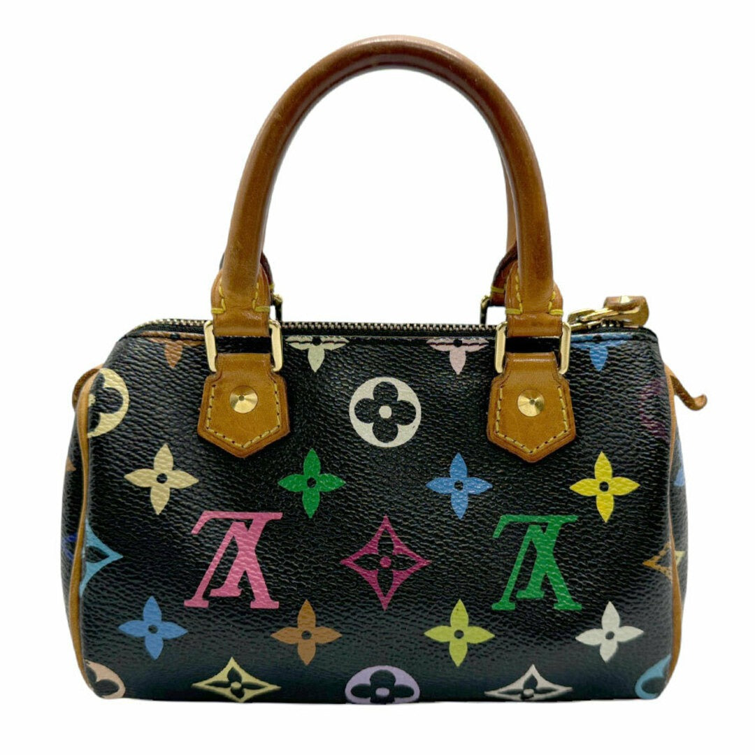 Louis Vuitton Multicolor Mini Speedy Monogram Nano Sac Bag HL Black