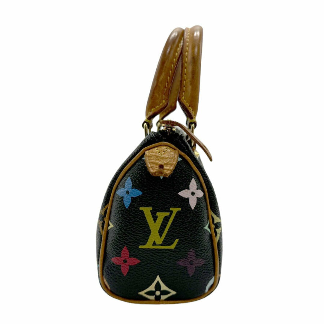 Louis Vuitton Multicolor Mini Speedy Monogram Nano Sac Bag HL Black