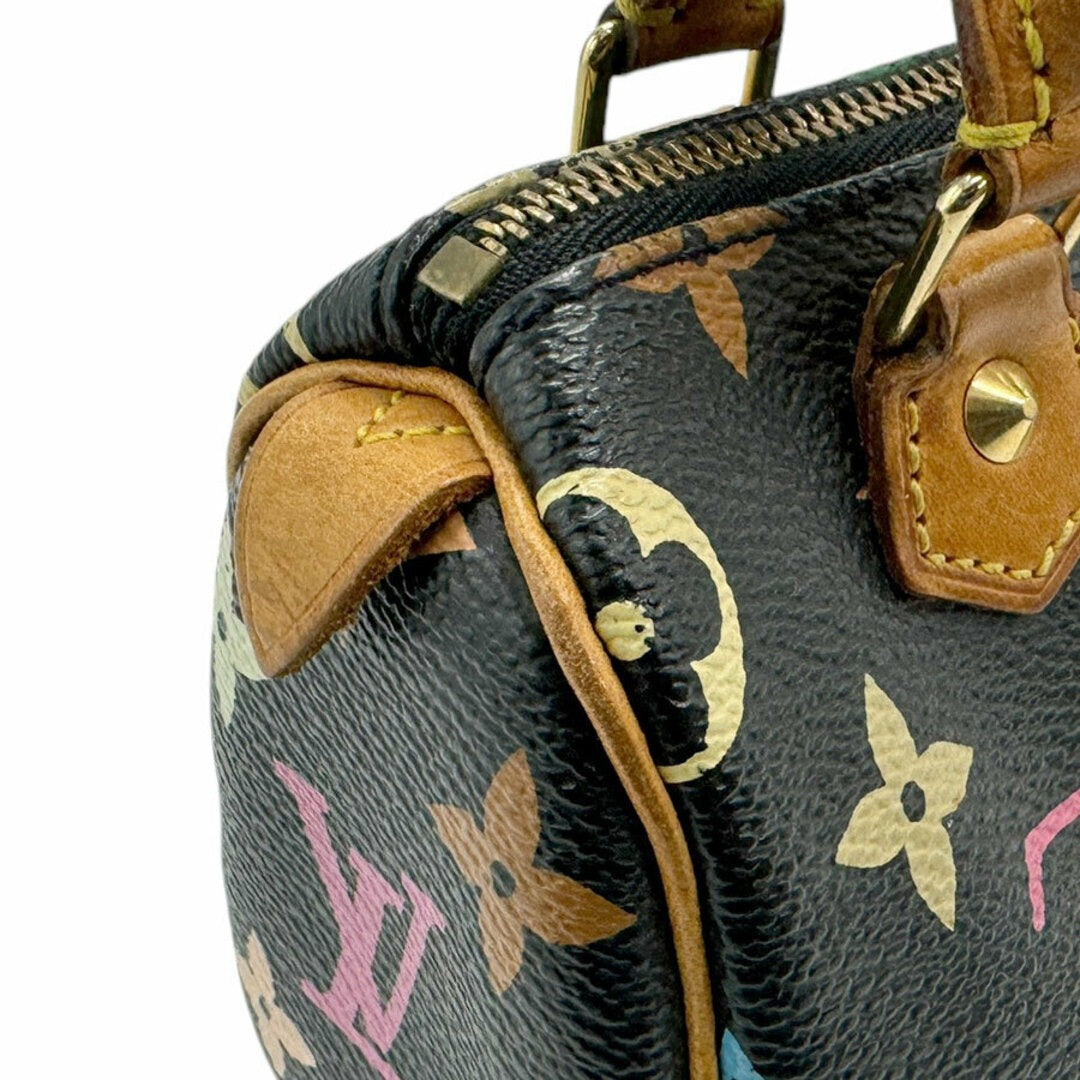 Louis Vuitton Multicolor Mini Speedy Monogram Nano Sac Bag HL Black