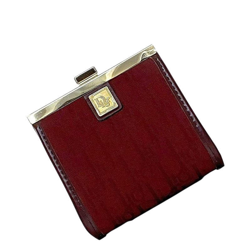 Christian Dior Wallet With Clasp Bordeaux Trotter Excellent Condition Jacquard