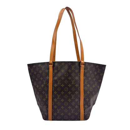 Louis Vuitton Sac Shopping Monogram Leather Brown Light Tote Gold