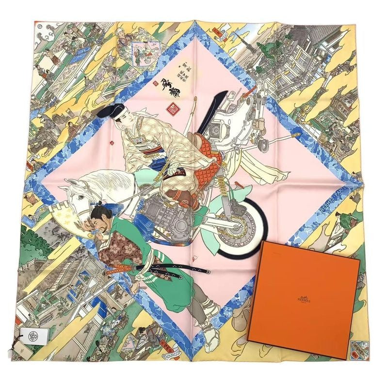 Hermes Carre 90 les Artisans D' Scarf 100% Silk Pink Box