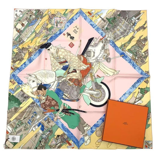 Hermes Carre 90 les Artisans D' Scarf 100% Silk Pink Box