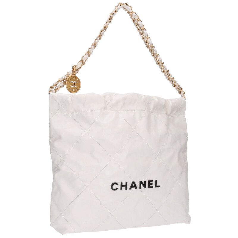 Chanel 22 Shiny Calf Chain Shoulder Bag Women