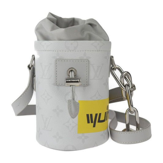 Louis Vuitton Chalk Nano Bag Shoulder Leather White Gray Silver