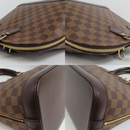 Louis Vuitton Alma N51131 Damier Ebene Handbag Brown Old Shape Gold