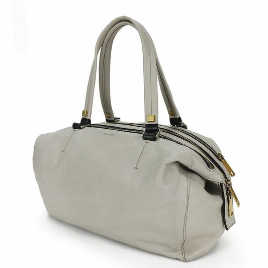 Celine Handbag Marine fts.08 gc Leather Light Grey Small Boston