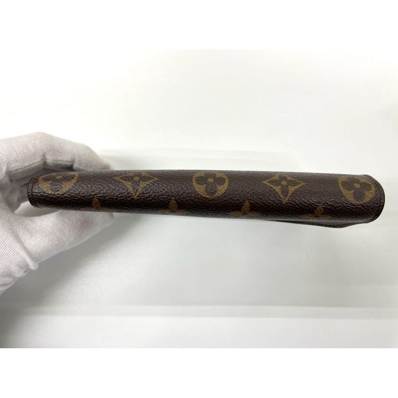 Louis Vuitton Monogram Portefeuille Emilie Zipper Long Wallet Brown — view 3