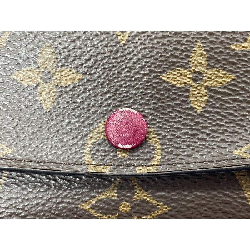 Louis Vuitton Monogram Portefeuille Emilie Zipper Long Wallet Brown — view 7