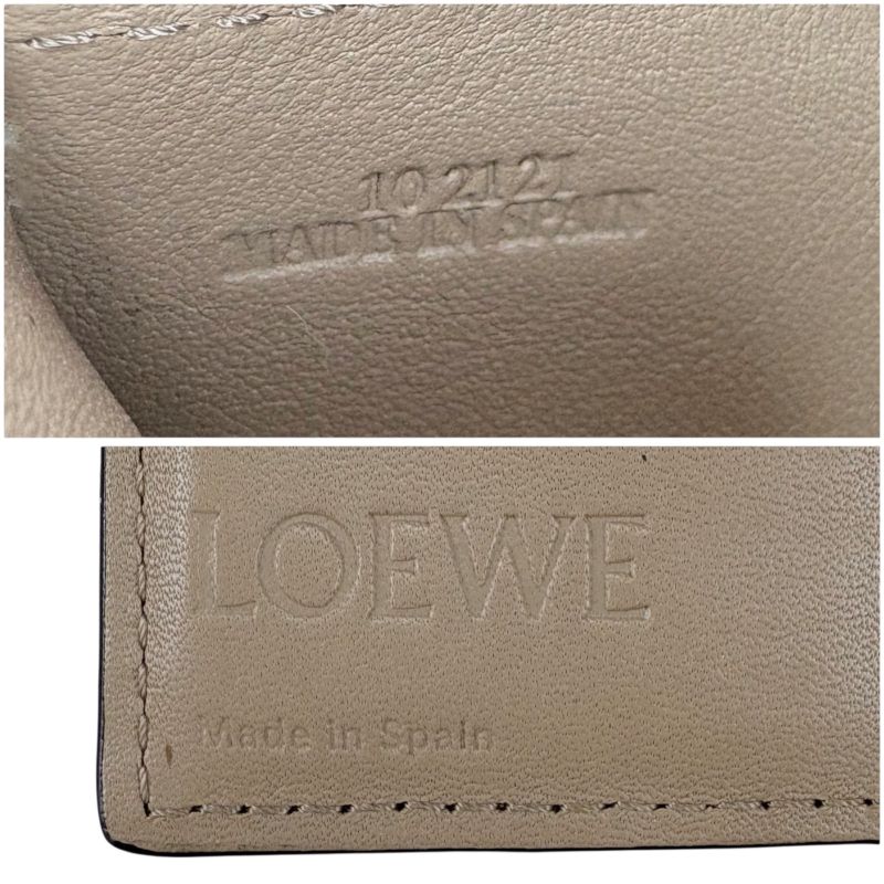 Loewe Trifold Wallet Vertical Wallet Trifold Wallet Sand Glaze Compact Wallet