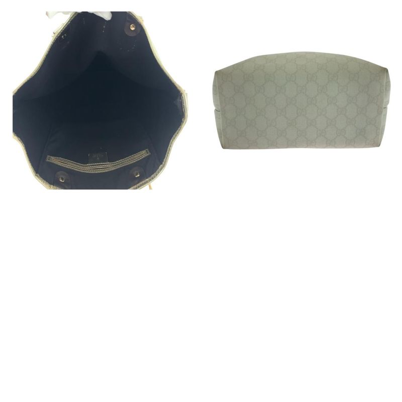 Gucci White Gold Hardware GG Supreme Canvas 189896 Tote Bag Shoulder Bag Women