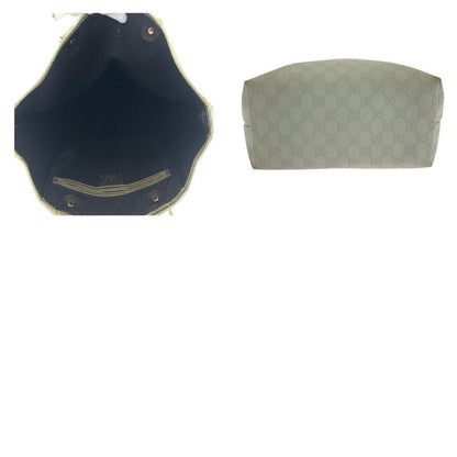 Gucci White Gold Hardware GG Supreme Canvas 189896 Tote Bag Shoulder Bag Women