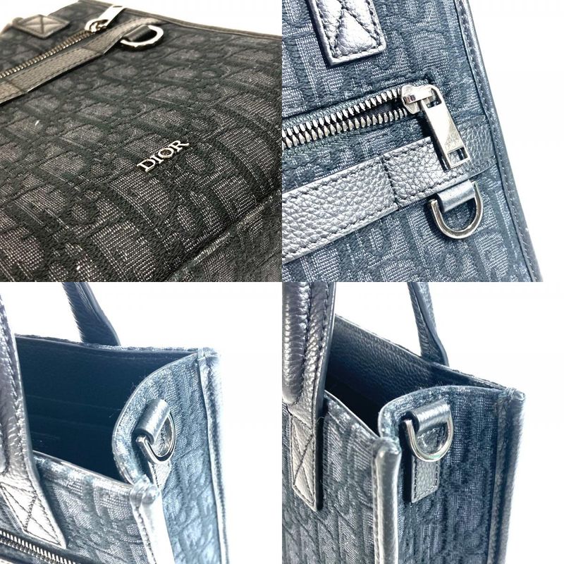 DIOR Handbag Safari North South Tote Bag 1espo311yky Leather / Canvas Black