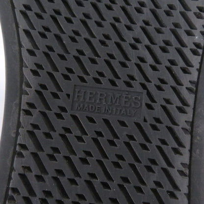 Hermes Lennox Collier de Chien Lace Up Leather High Cut Sneakers Black 41.5 — view 9