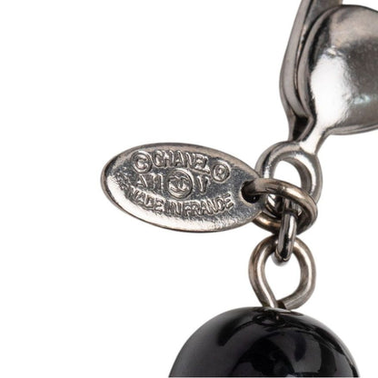Chanel CC Logo Black Faux Pearl Beads — view 5