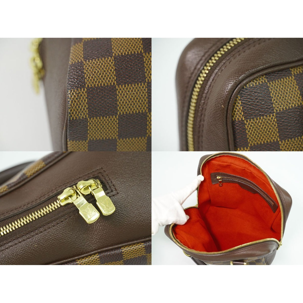 Louis Vuitton LV Brera Damier Ebene Handbag Brown — view 7