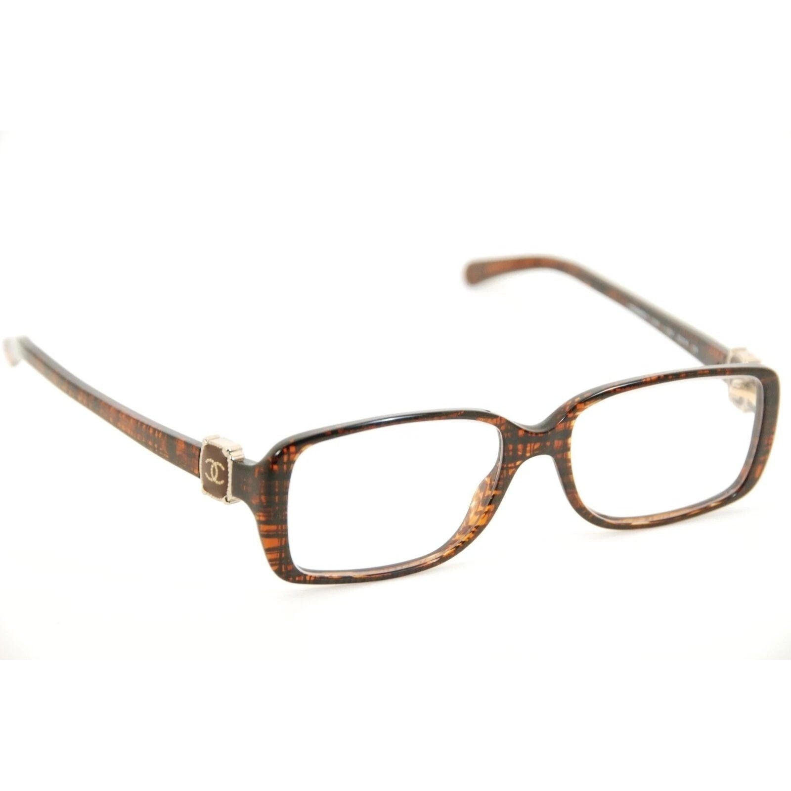 Chanel Glasses 3185 C.1204 52mm Brown Tweed Frames Italy Rx