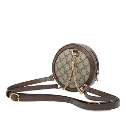 Gucci GG Supreme Off Dear Mini Backpack 598661 Beige Brown PVC Leather Women's