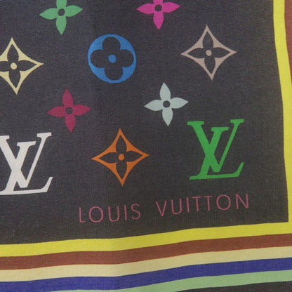 Louis Vuitton Monogram M71912 Silk Black Multicolor Mini Scarf LV 0018 Louis