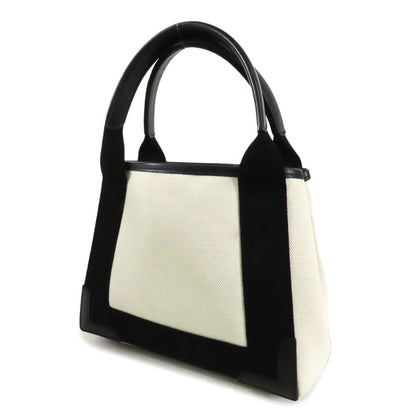 Balenciaga Navy Cabas XS White Black Cotton Canvas 2-Way Tote Shoulder Bag — view 2