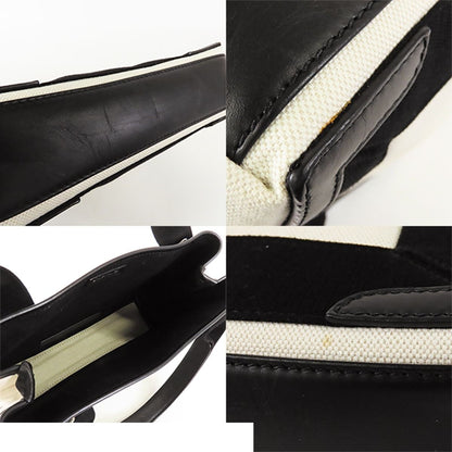 Balenciaga Navy Cabas XS White Black Cotton Canvas 2-Way Tote Shoulder Bag — view 5